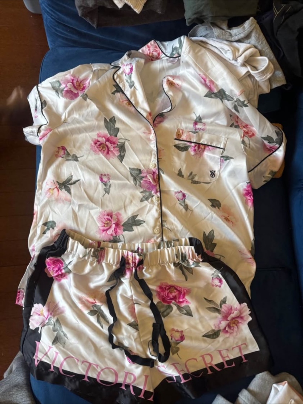 Victoria secret pajama shorts set floral print